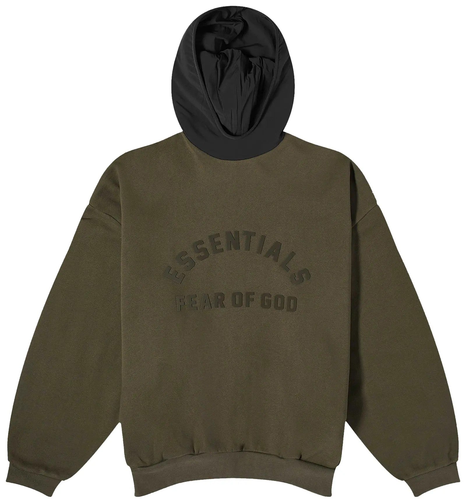 Fear of God Essentials Nylon Fleece Hoodie 'Ink/Jet Black'