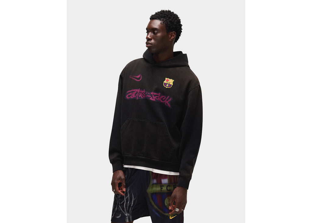 Travis Scott x Nike x FC Barcelona Spray Logo Hoodie Black