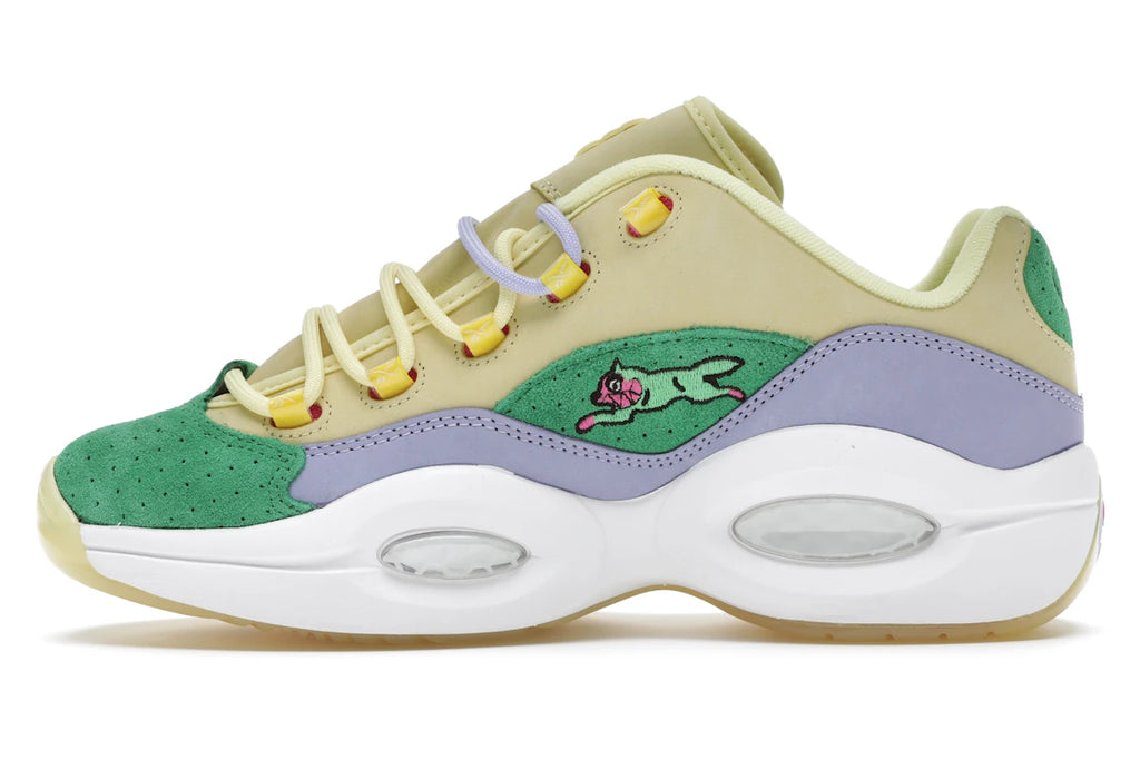 Reebok Question Low BBC Ice Cream Running Dog Yellow Green