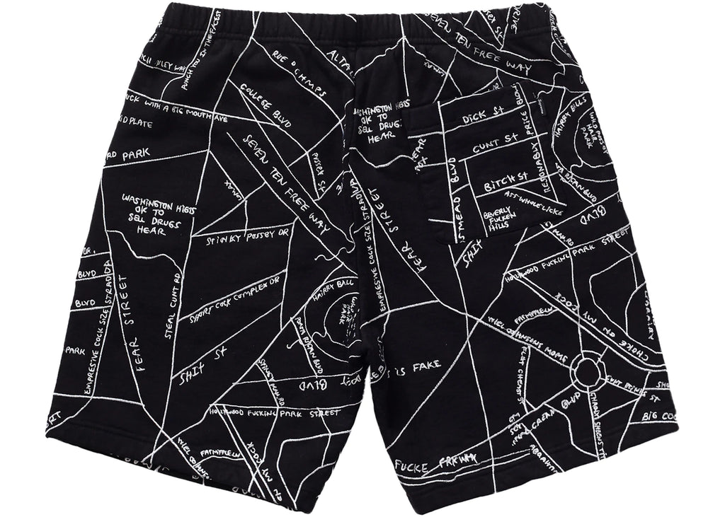 Supreme Gonz Embroidered Map Sweatshort Black