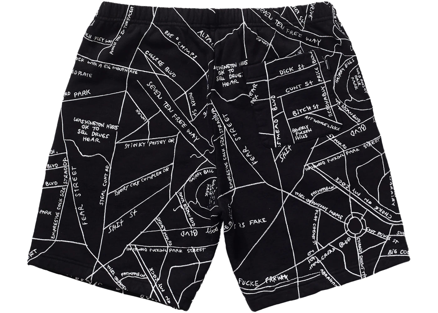 Supreme Gonz Embroidered Map Sweatshort Black