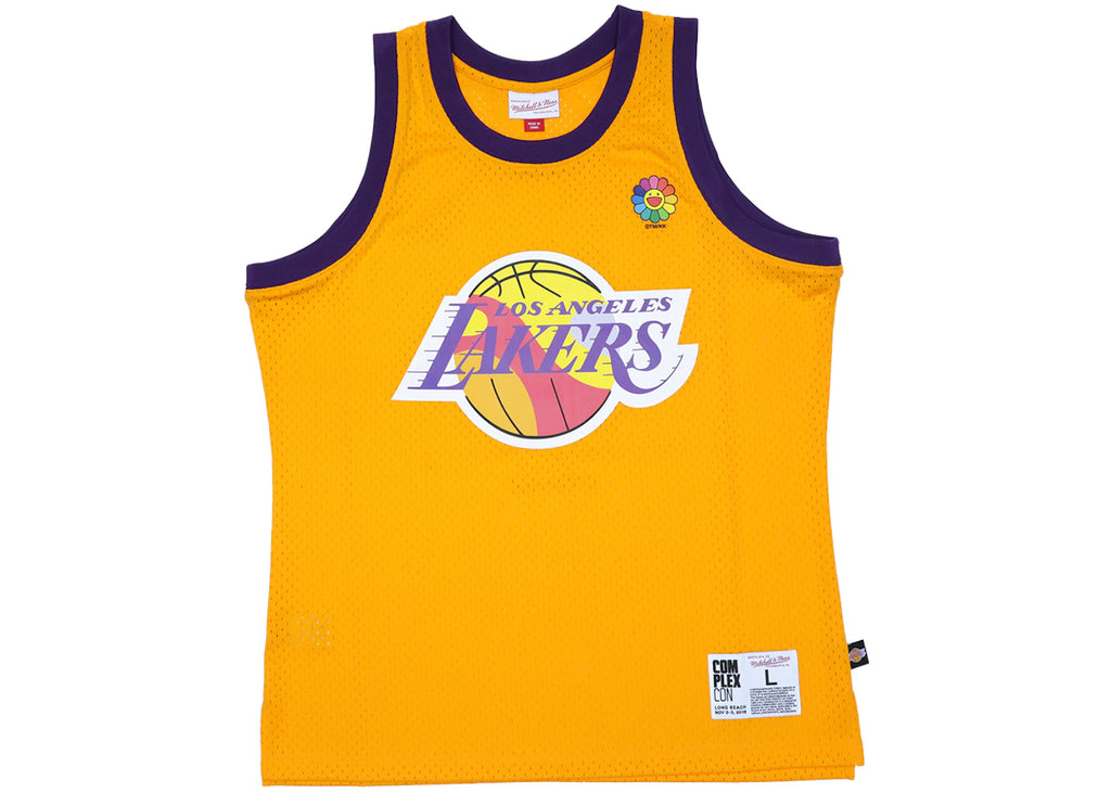 Takashi Murakami ComplexCon x LA Lakers M&N Basketball Jersey Gold